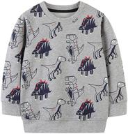 littlespring toddler crewneck sweatshirt pullover: 👕 trendy fashion hoodies & sweatshirts for boys' clothing logo