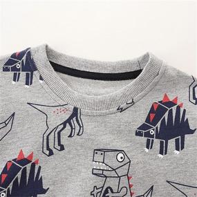 img 2 attached to LittleSpring Toddler Crewneck Sweatshirt Pullover: 👕 Trendy Fashion Hoodies & Sweatshirts for Boys' Clothing