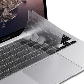 img 1 attached to 👻 GhostCover Premium Ultra Thin Keyboard Cover Protector for MacBook Air 13" 2020+ with Intel Chips or Apple Silicon M1 Chip, Latest Generation (A2179 A2337)