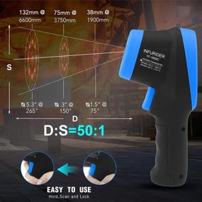 img 3 attached to 🌡️ INFURIDER Digital Infrared Laser Thermometer: Non-Contact High Temperature Gun for Industrial and Automotive Applications -58℉-3272℉ Pyrometer 50:1 with Color LCD Screen & Alarm Setting (Not for Human Use)