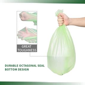 img 2 attached to iDemaya Small Trash Bags, Biodegradable 2.6 Gallon Extra Thick Garbage Bags, Recycling & Degradable Rubbish Bags liners for Kitchen Bathroom Office Car Pet, (5 Rolls / 100 Counts, Green)