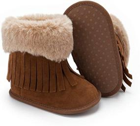 img 2 attached to 👶 BibeGoi Infant Winter Snow Boots: Warm Fleece Toddler Anti-Skid Ankle Boots for Boys & Girls