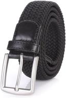 👖 stretch elastic braided coffee men's belts by weifert accessories logo