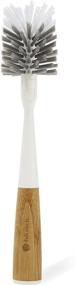 img 4 attached to 🧴 Full Circle Clean Reach Bottle Brush with Bamboo Handle and Replaceable Bristle Brush Head, in White