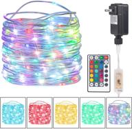 🌈 outdoor rope lights - 72ft 220 leds string lights with plug and remote, waterproof color changing twinkle lights for bedroom, patio, garden, christmas, halloween, holiday decorations, 16 colors логотип