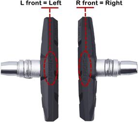 img 2 attached to 🚴 High Performance Hotop 2 Pairs V Bike Brake Pads: Hex Nuts & Spacers Included - Set of V Bicycle Brake Blocks 70 mm