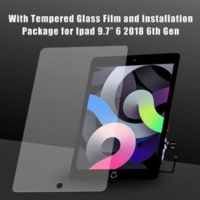 img 3 attached to 📱 iPad 6 2018 Touch Screen Digitizer: Front Glass Replacement with Tempered Glass and Repair Kit