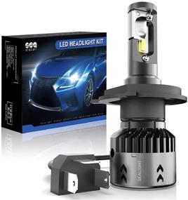img 4 attached to 🏍️ SEALIGHT H4/9003/HB2 Motorcycle LED Bulb: Cool White 6000K, Fan-Enhanced - 1pcs
