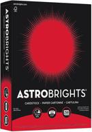 🔴 astrobrights re-entry red colored cardstock, 8.5" x 11", 65 lb/176 gsm, 250 sheets (21758) logo