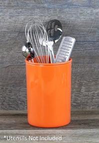 img 3 attached to 🍊 Vibrant Orange Calypso Basics by Reston Lloyd Plastic Utensil Holder: Stylish and Practical Kitchen Organization Solution