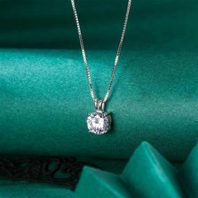 img 2 attached to 💎 Understated Elegance: Cosol Silver Women's 925 Sterling Silver Round-cut Cubic Zirconia 2 Carat CZ Solitaire Pendant Necklace 18