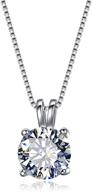 💎 understated elegance: cosol silver women's 925 sterling silver round-cut cubic zirconia 2 carat cz solitaire pendant necklace 18 logo