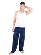 👖 leveret fleece sleep pants: cozy men's loungewear in white for ultimate comfort logo