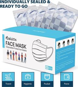 img 3 attached to 👄 Essential Protection: Disposable Mouth Masks for Adults, Pack of 50- For Men