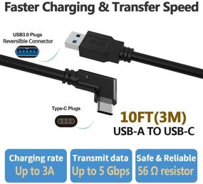 img 2 attached to 🔌 Кабель Oculus Link 10 футов, DHH USB 3.2 Gen1, USB C к A, Кабель для быстрой передачи данных и быстрой зарядки - совместим с гарнитурой Quest 1/2 для игрового ПК