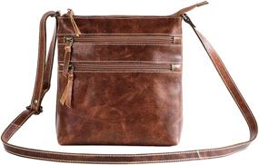 img 1 attached to 👜 Chic Leather Crossbody Crossover [Brand] Women's Handbags & Wallets: Stylish and Functional Accessories