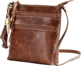 img 2 attached to 👜 Chic Leather Crossbody Crossover [Brand] Women's Handbags & Wallets: Stylish and Functional Accessories