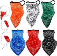 🧣 outdoor headwear: men's & women's bandana face cover with ear loops, balaclava & neck gaiter scarf logo