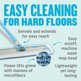 img 1 attached to 🧹 E-Cloth Deep Clean Mop: Floor Cleaning Made Easy with Reusable Microfiber Head - 300 Wash Guarantee - 1 Pack