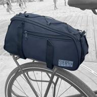 sier fins bike rear rack bag: convenient bicycle trunk storage carrier logo