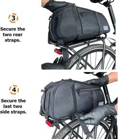 img 1 attached to SIER FINS Bike Rear Rack Bag: Convenient Bicycle Trunk Storage Carrier