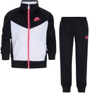 nike toddler girls' 2-piece tracksuit logo