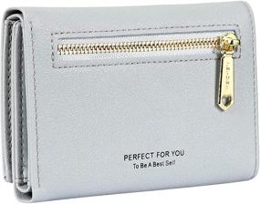 img 3 attached to 👛 Leather Women's Trifold Wallet: Stylish Change Pocket Included