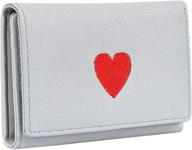 👛 leather women's trifold wallet: stylish change pocket included logo