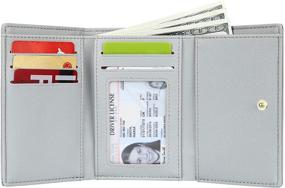 img 1 attached to 👛 Leather Women's Trifold Wallet: Stylish Change Pocket Included