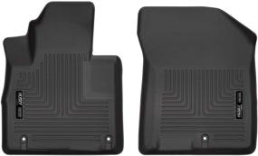 img 4 attached to 🐾 Husky Liners Weatherbeater Front Floor Mats for 2019 Hyundai Santa Fe - Black (13871)