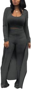 img 1 attached to 👗 Cardigan Palazzo Jumpsuit - Trendy Women's Clothing in Jumpsuits, Rompers & Overalls