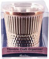 🌹 stylish rose gold hemline thimble desk organizer for an organized workspace logo