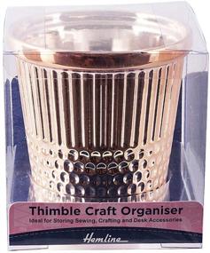 img 2 attached to 🌹 Stylish Rose Gold Hemline Thimble Desk Organizer for an Organized Workspace