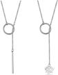 stainless lariat necklace circle vertical logo