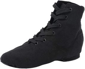 img 1 attached to Missfiona Womens Lace Up Canvas Ballroom Women's Shoes