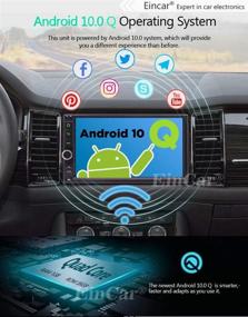 img 2 attached to 🚗 Улучшите свой автомобиль с автомагнитолой на Android 10.0 Double Din: 7-дюймовый сенсорный экран, AM FM RDS радио, навигация GPS, Bluetooth, WiFi, зеркало мобильного телефона, USB SD вход и многоцветные кнопки.