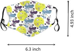 img 2 attached to 👧 Premium 5PCS Kids Bandanas: Adjustable Ear Loops, Breathable, Reusable, with Filters