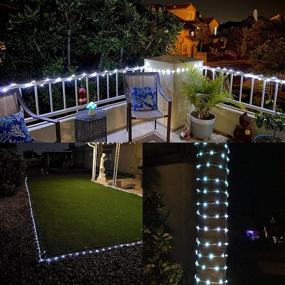 img 1 attached to Enhance Outdoor Ambiance with YEGUO Solar Rope Lights: Waterproof LED Fairy String Lights for Pool, Balcony, Garden, Yard, and More!