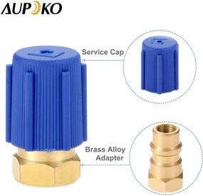img 2 attached to 🌬️ Aupoko A/C Retrofit Valve Kit: Convert & Upgrade your HVAC Refrigerant System R12 R22 R502 R134A with Dust Cap, BPV31 Bullet Piercing Tap Valve Line Tap Valve Kit