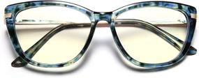 img 3 attached to 👓 Stylish Women's 2-Pack Cat Eye Blue Light Blocking Reading Glasses with Spring Hinge – Lightweight Fashionable Eyewear for Reading