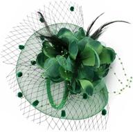 🌺 flower headband netting fascinator for women's special occasion accessories with cocktail-inspired design logo