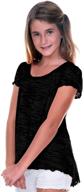 👚 stylish kavio! big girls 7-16 burnout high low flutter sleeve top: trendy and comfortable logo