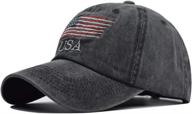 vintage washed american flag dad hat: distressed cotton baseball cap for men and women логотип