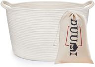🧺 versatile rope basket for large storage – 15"x10" cotton woven bins in off white for nursery or home organization logo