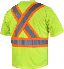 img 3 attached to High Visibility Reflective Construction T-Shirt with Sleeves for Job Safety