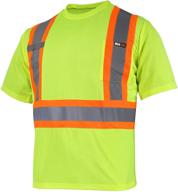 high visibility reflective construction t-shirt with sleeves for job safety logo