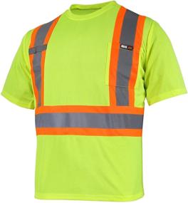 img 4 attached to High Visibility Reflective Construction T-Shirt with Sleeves for Job Safety