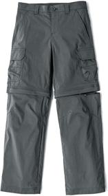 img 4 attached to CQR Kids Youth Hiking Cargo Pants: UPF 50+ Quick-Dry Convertible Zip-Off Outdoor Camping Pants