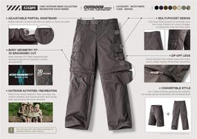 img 2 attached to CQR Kids Youth Hiking Cargo Pants: UPF 50+ Quick-Dry Convertible Zip-Off Outdoor Camping Pants