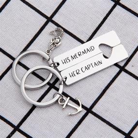 img 2 attached to SEIRAA Captain Valentine Keychain, Perfect Match for Couples